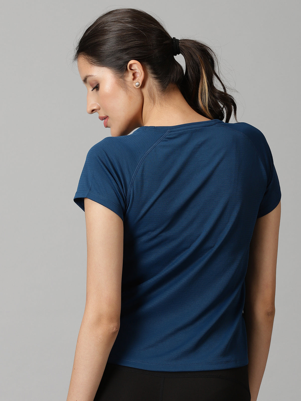 Form Fit Raglan Sleeve Navy Blue training T-shirt