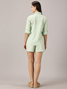 Mint Green Linen co-ords