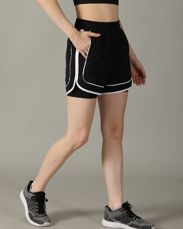 Tempo 2-in-1 run shorts - Black