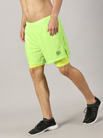 Load image into Gallery viewer, Dares Only Neon Hybrid Run Shorts
