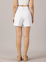 Load image into Gallery viewer, Classic White Tailored Shorts
