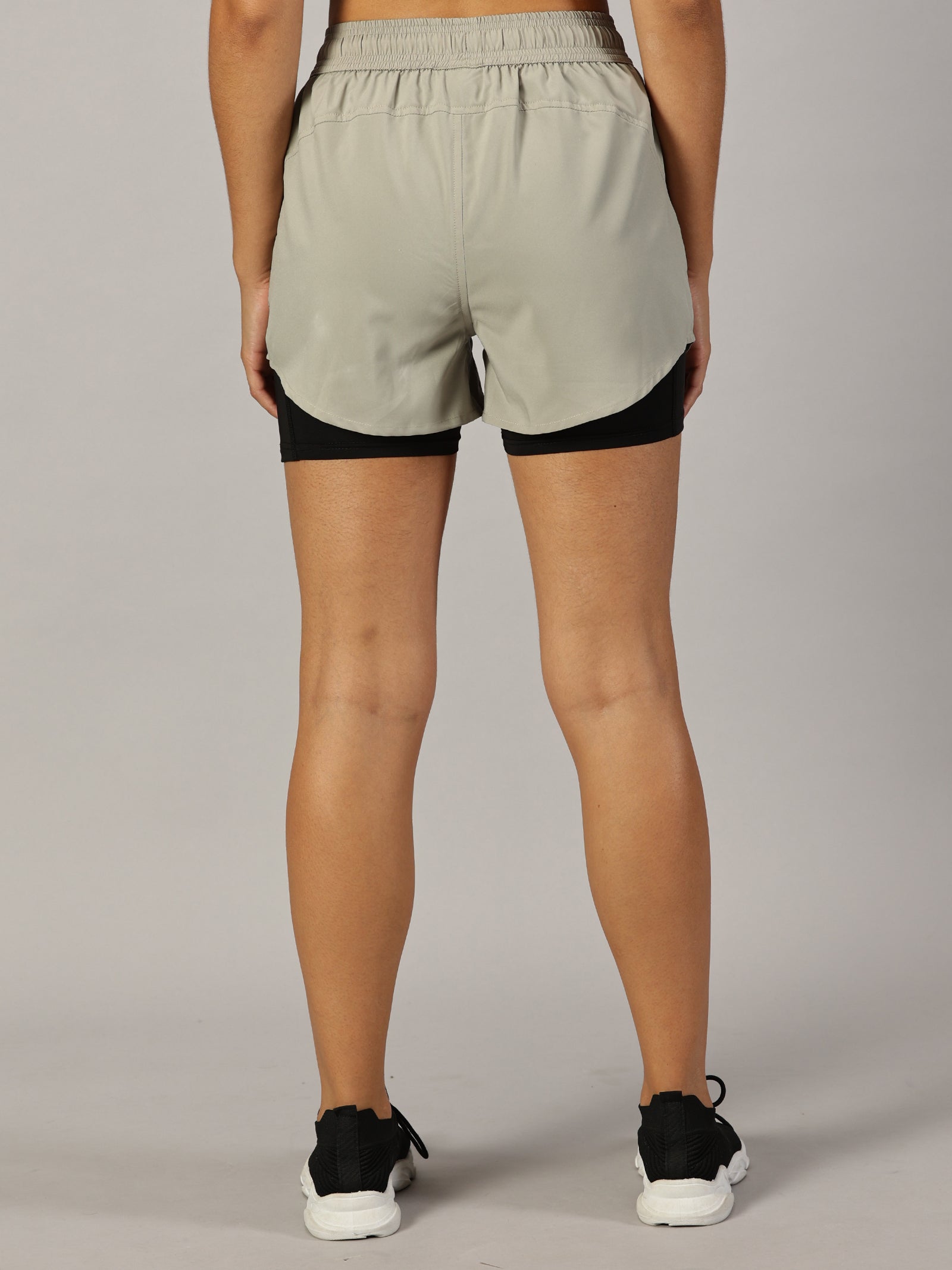 Tech Beige 2-in-1 Run Short