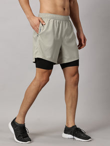 Dares Only Tech Beige Hybrid Run Shorts