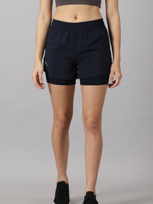 Midnight Blue 2-in-1 Run Short