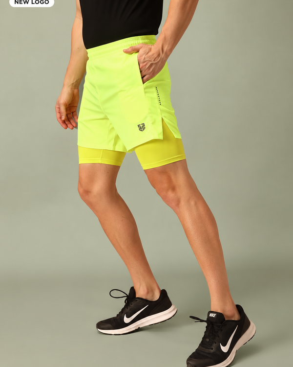 Dares Only Neon Hybrid Run Shorts