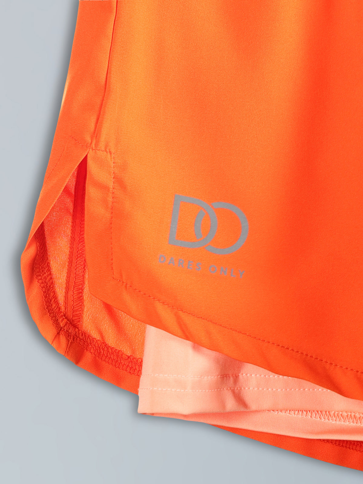 Orange 2-in-1 Run Short