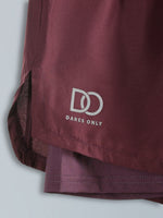Load image into Gallery viewer, Dares Only Mulberry 2-in-1 Run Short
