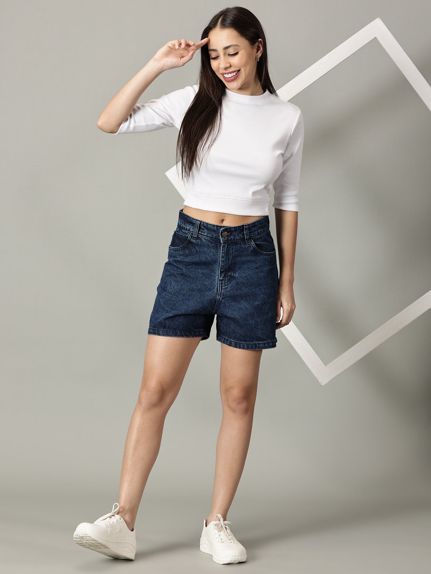 The All-Day High Waisted Denim Dark wash
