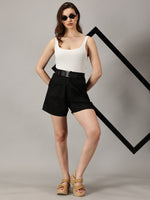 Load image into Gallery viewer, Bold Black Tailored Shorts
