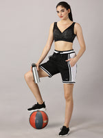 Load image into Gallery viewer, Defy Gravity Basketball shorts Black &amp; White
