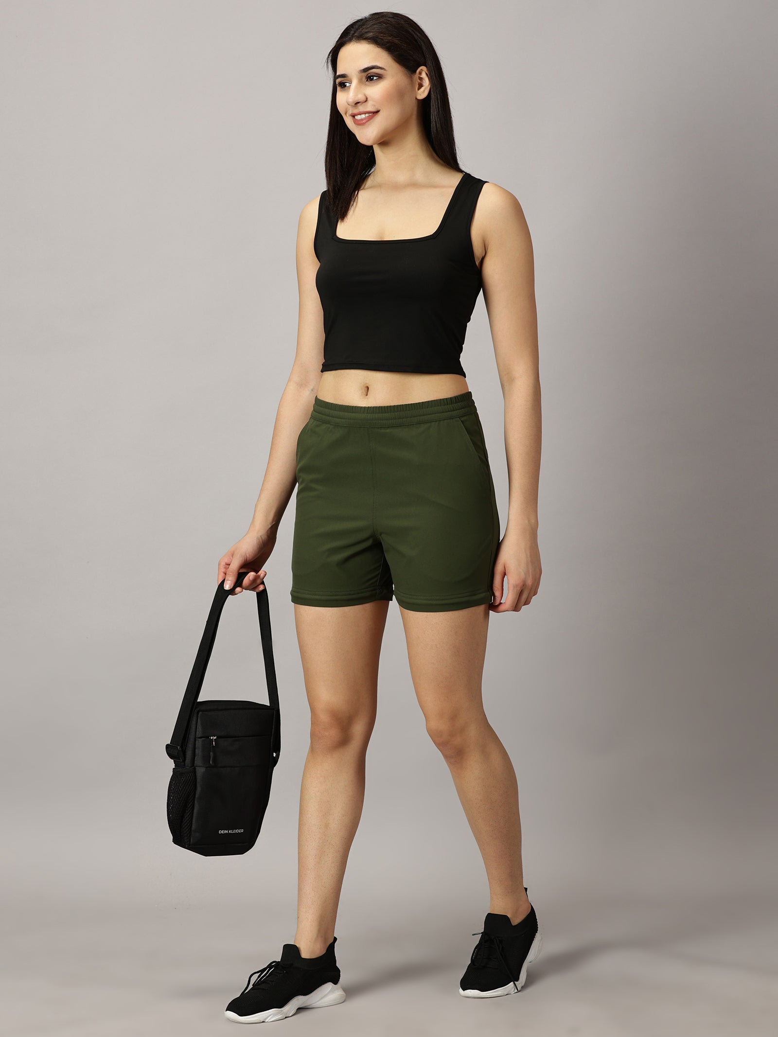 Convertible High-Rise Travel-Trek Pants - Olive Green