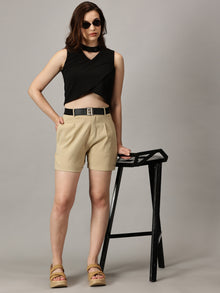 The Daily Beige High-rise shorts