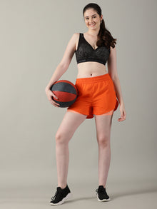 Orange 2-in-1 Run Short