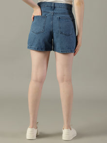 The All-Day High Waisted Denim shorts Mid wash