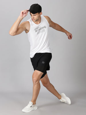 Dares Only - Solid White 2-in-1 Running Shorts – The Short Store