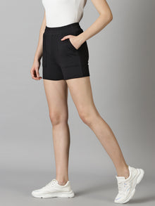 Bold Black Women's French Terry shorts