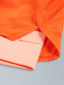 Orange 2-in-1 Run Short