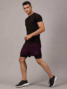 Dares Only Purple Amethyst Hybrid Run Shorts