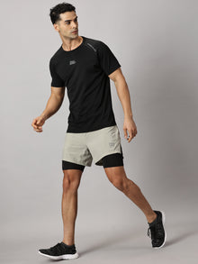Dares Only Tech Beige Hybrid Run Shorts