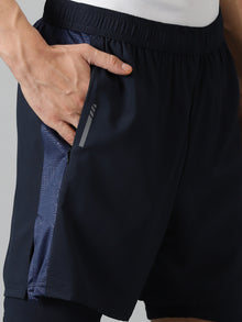 Dares Only Midnight Blue Hybrid Run Shorts