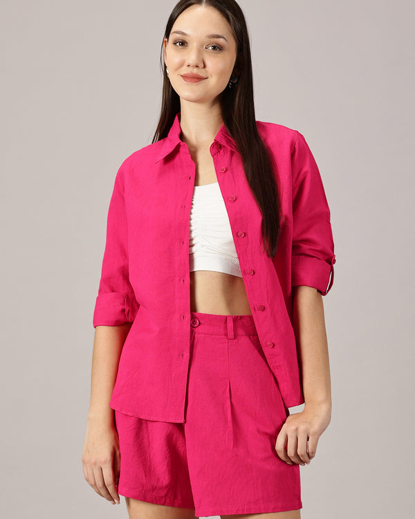 Fuchsia Linen co-ords