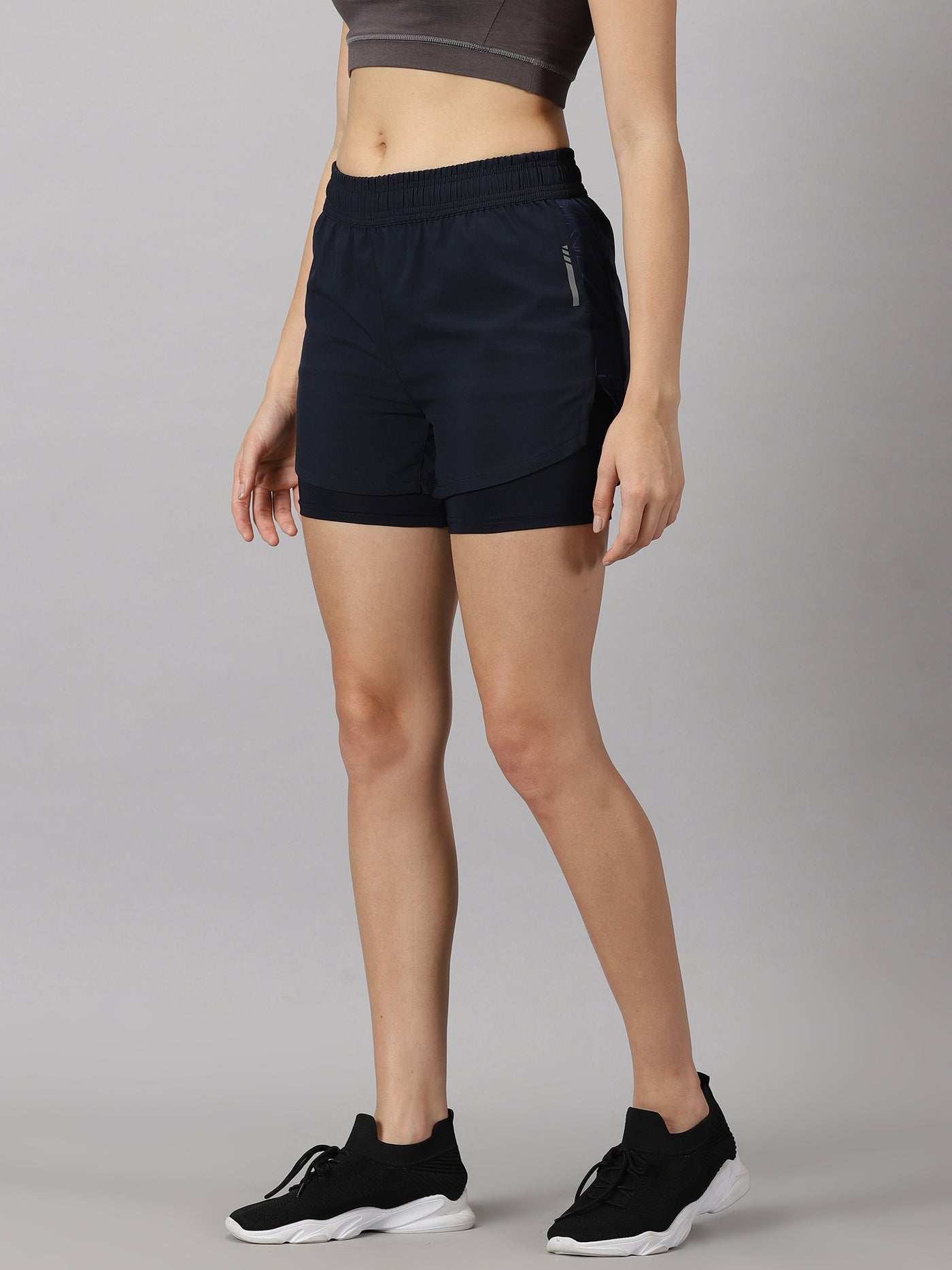 Midnight Blue 2-in-1 Run Short