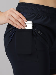 Midnight Blue 2-in-1 Run Short