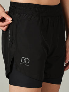 Dares Only Black 2-in-1 Run Short
