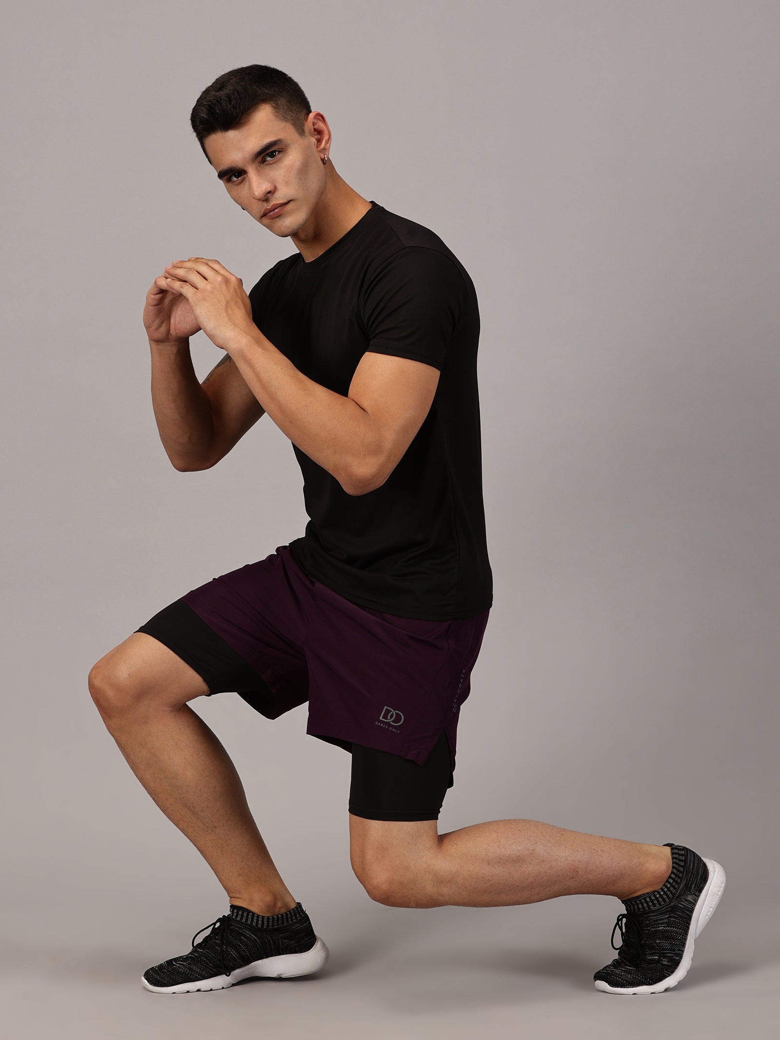 Dares Only Purple Amethyst Hybrid Run Shorts