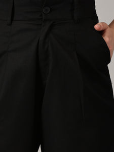 Bold Black Tailored Shorts