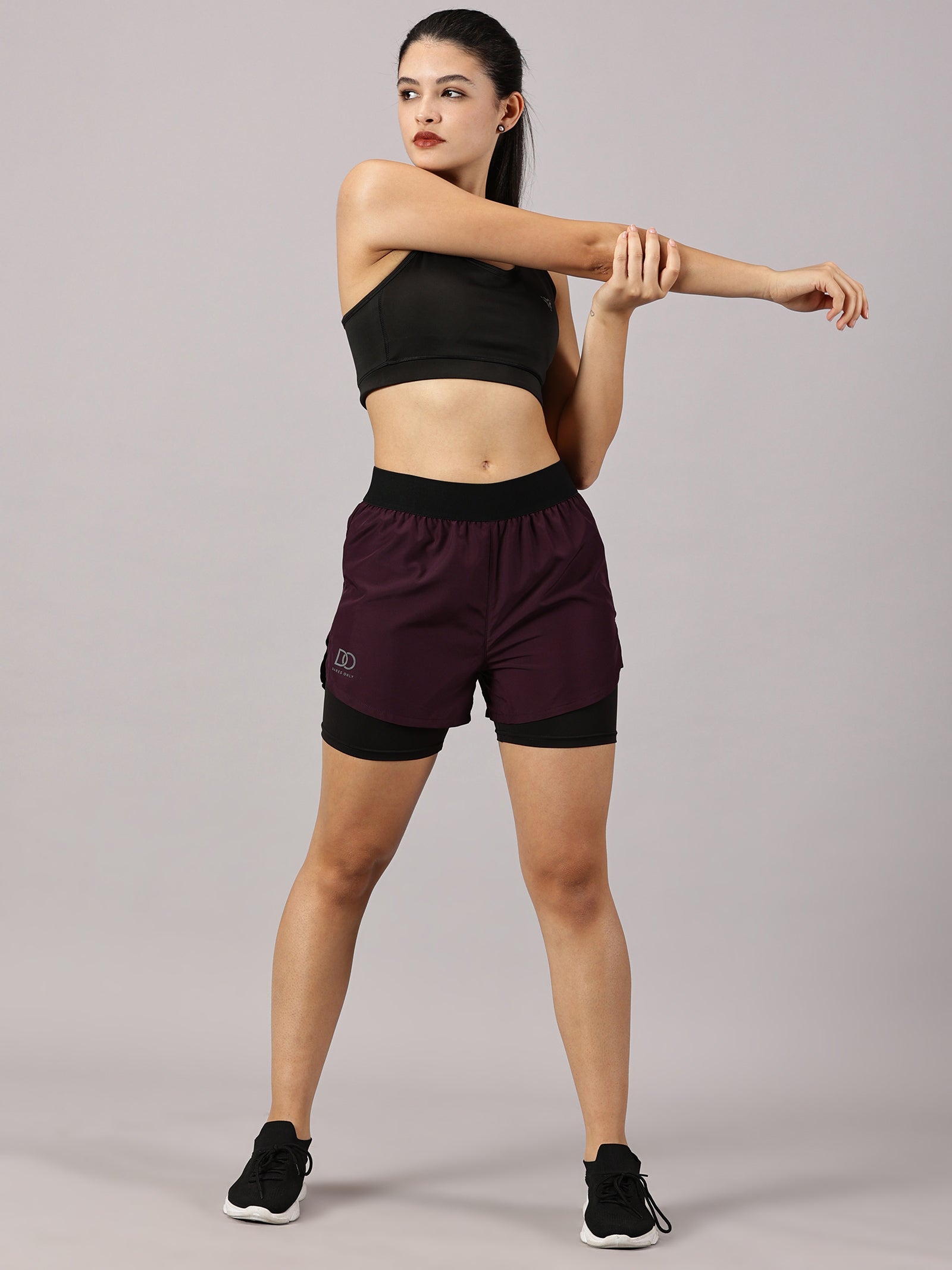 Purple Amethyst 2-in-1 Run Short