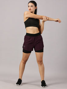 Purple Amethyst 2-in-1 Run Short