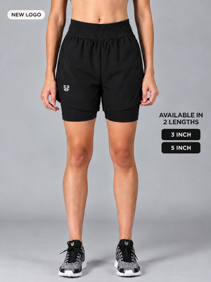 Go-getter 5" Black 2-in-1 Run Short