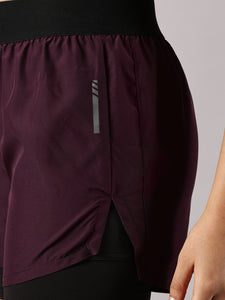 Purple Amethyst 2-in-1 Run Short