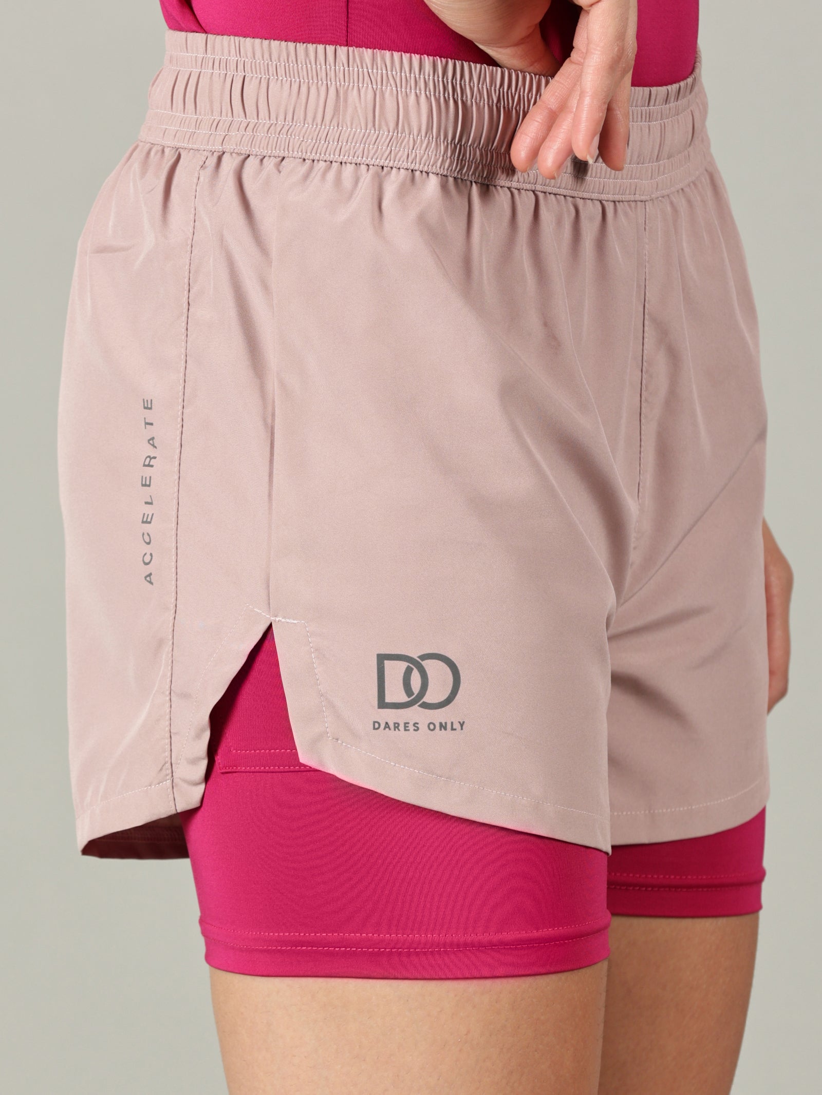 Dares Only Magenta 2-in-1 Run Short