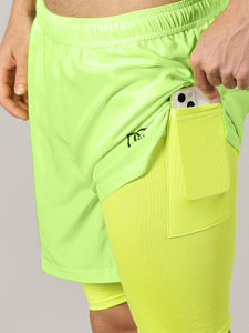 Dares Only Neon Hybrid Run Shorts