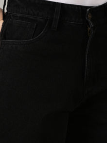 The All-Day High Waisted Denim shorts - Black