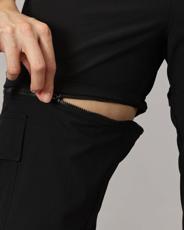 Convertible High-Rise Travel-Trek Pants - Black