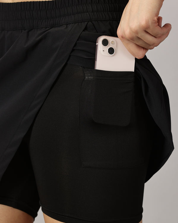 Game changer High-Rise Black Skort