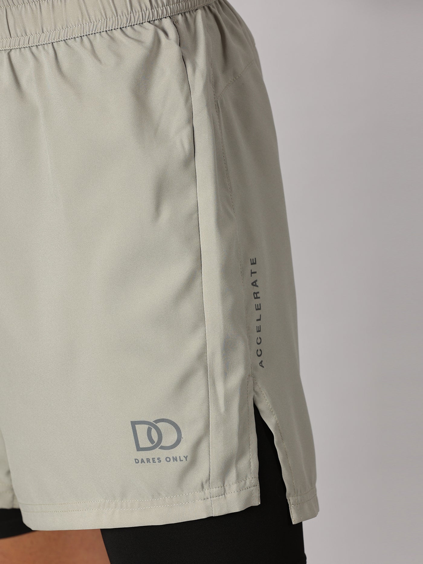 Dares Only Tech Beige Hybrid Run Shorts