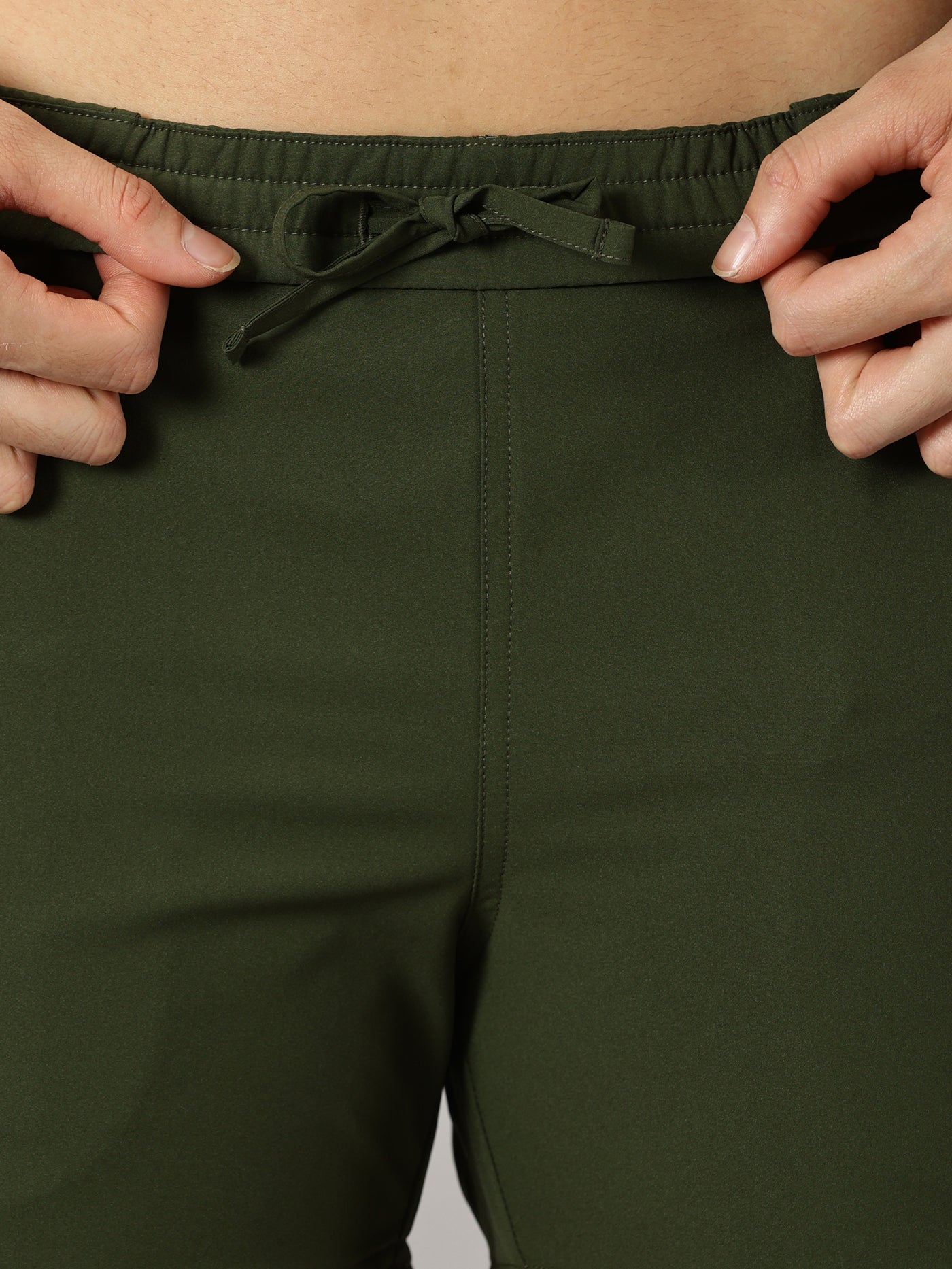 Convertible High-Rise Travel-Trek Pants - Olive Green