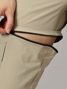 Convertible High-Rise Travel-Trek Pants - Beige