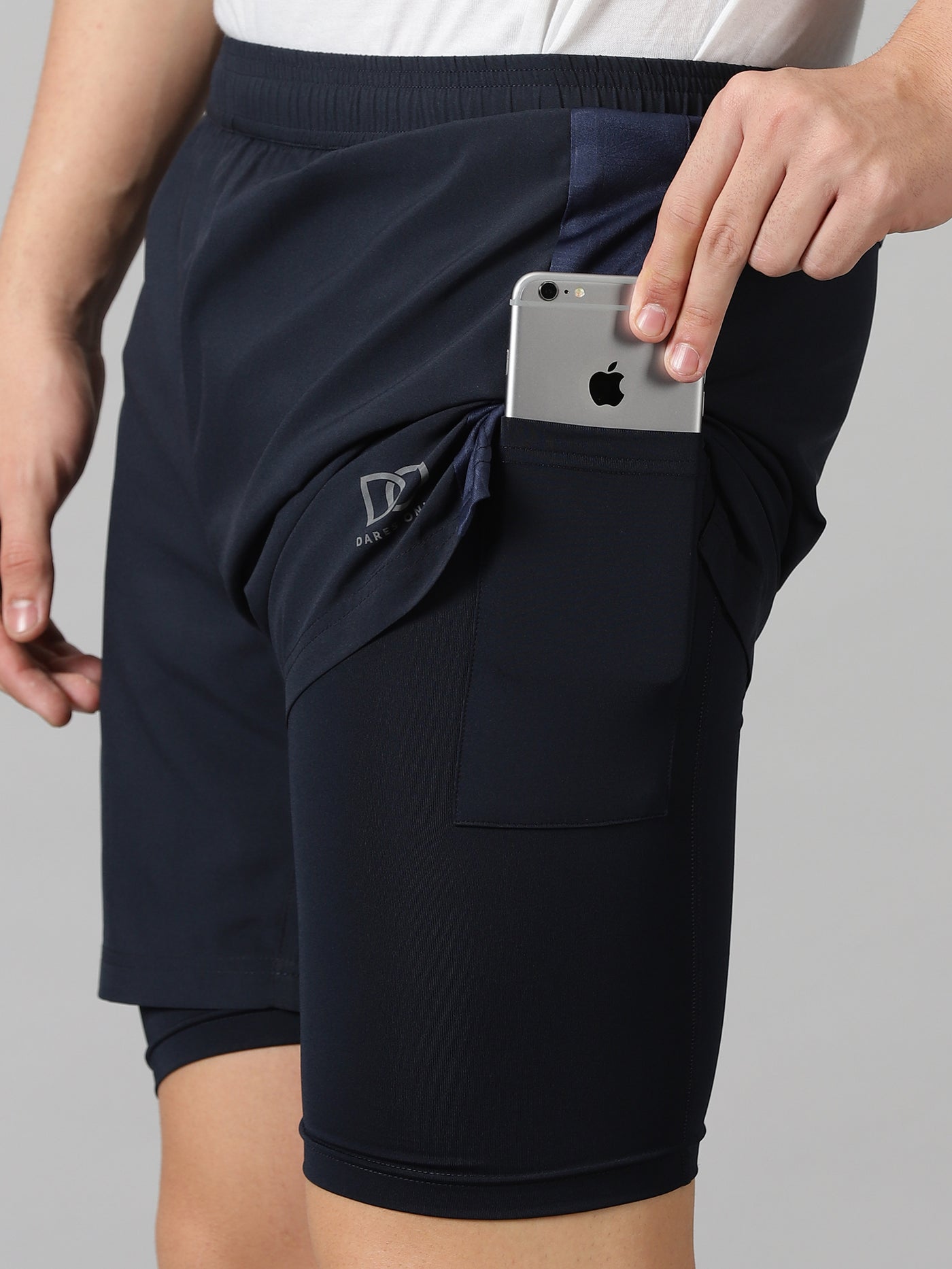 Dares Only Midnight Blue Hybrid Run Shorts
