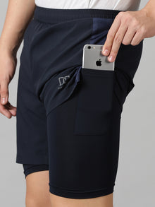Dares Only Midnight Blue Hybrid Run Shorts