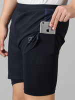 Load image into Gallery viewer, Dares Only Midnight Blue Hybrid Run Shorts
