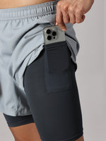 Load image into Gallery viewer, Dares Only Graphite Hybrid Run Shorts
