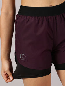 Purple Amethyst 2-in-1 Run Short