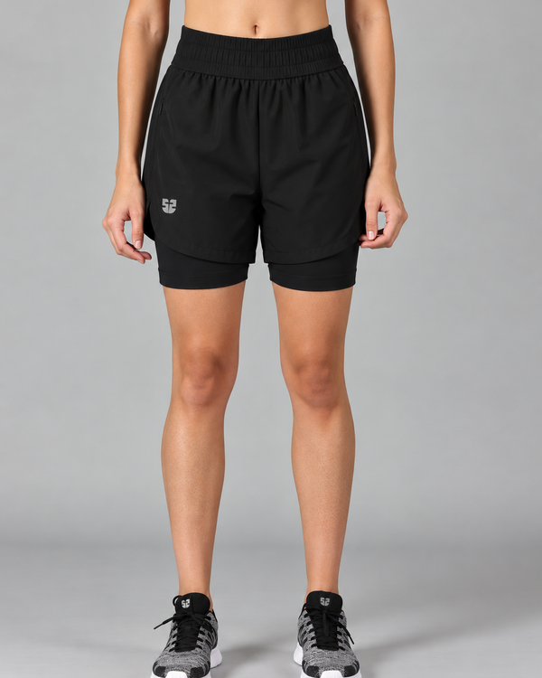 Go-getter 5" Black 2-in-1 Run Short