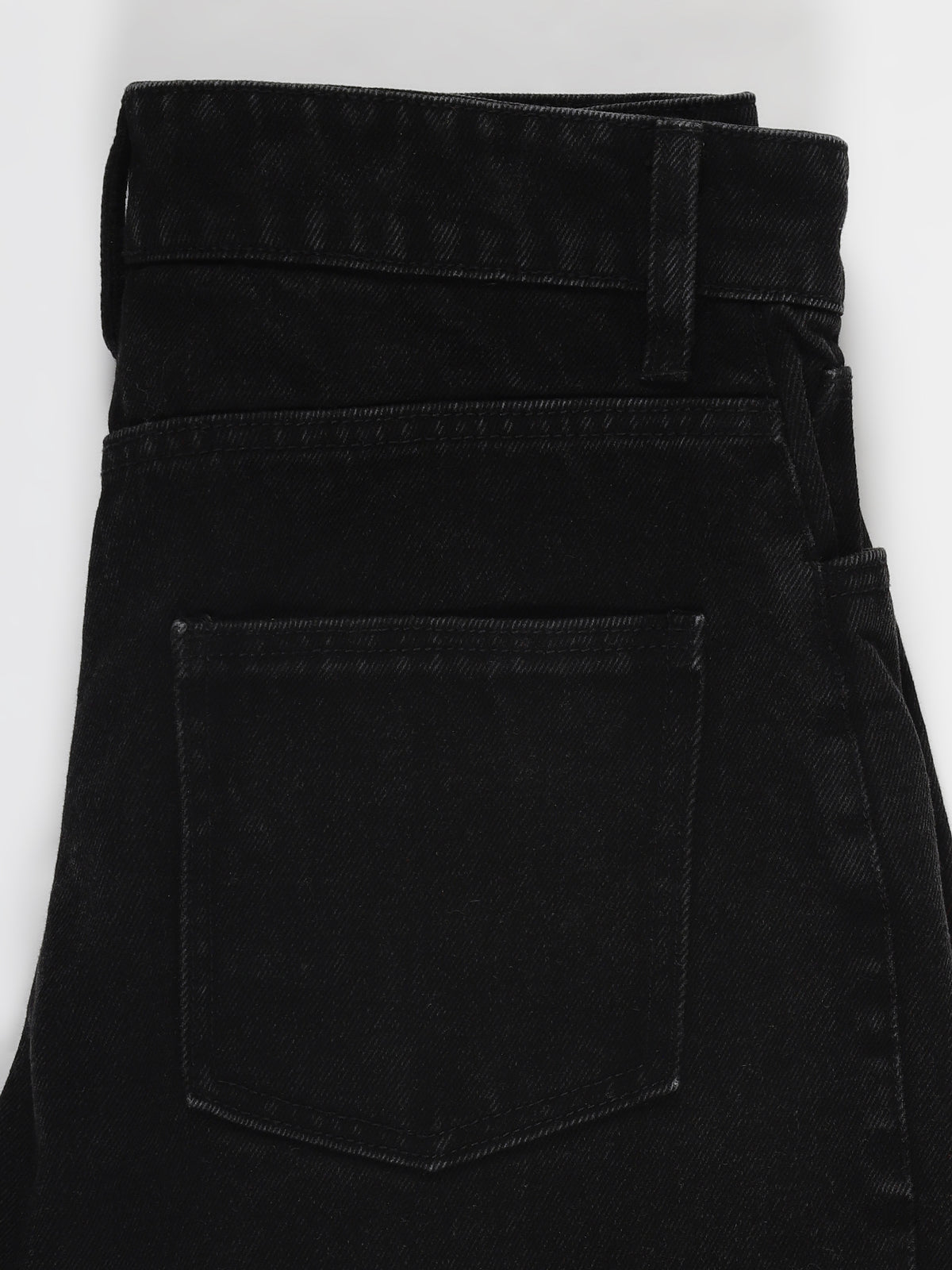 The All-Day High Waisted Denim shorts - Black