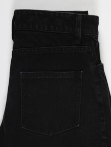 The All-Day High Waisted Denim shorts - Black